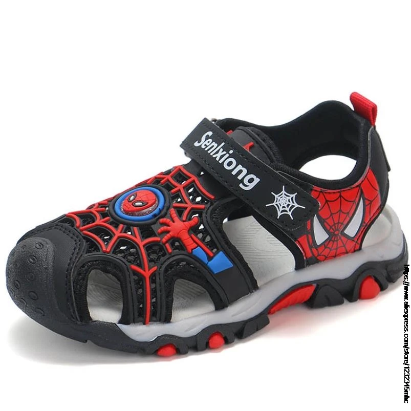 Kids Sandals Children Beach Shoes SpiderMan Summer Aqua Sport Soft Non-slip Toddler Infant Outdoor Shoes