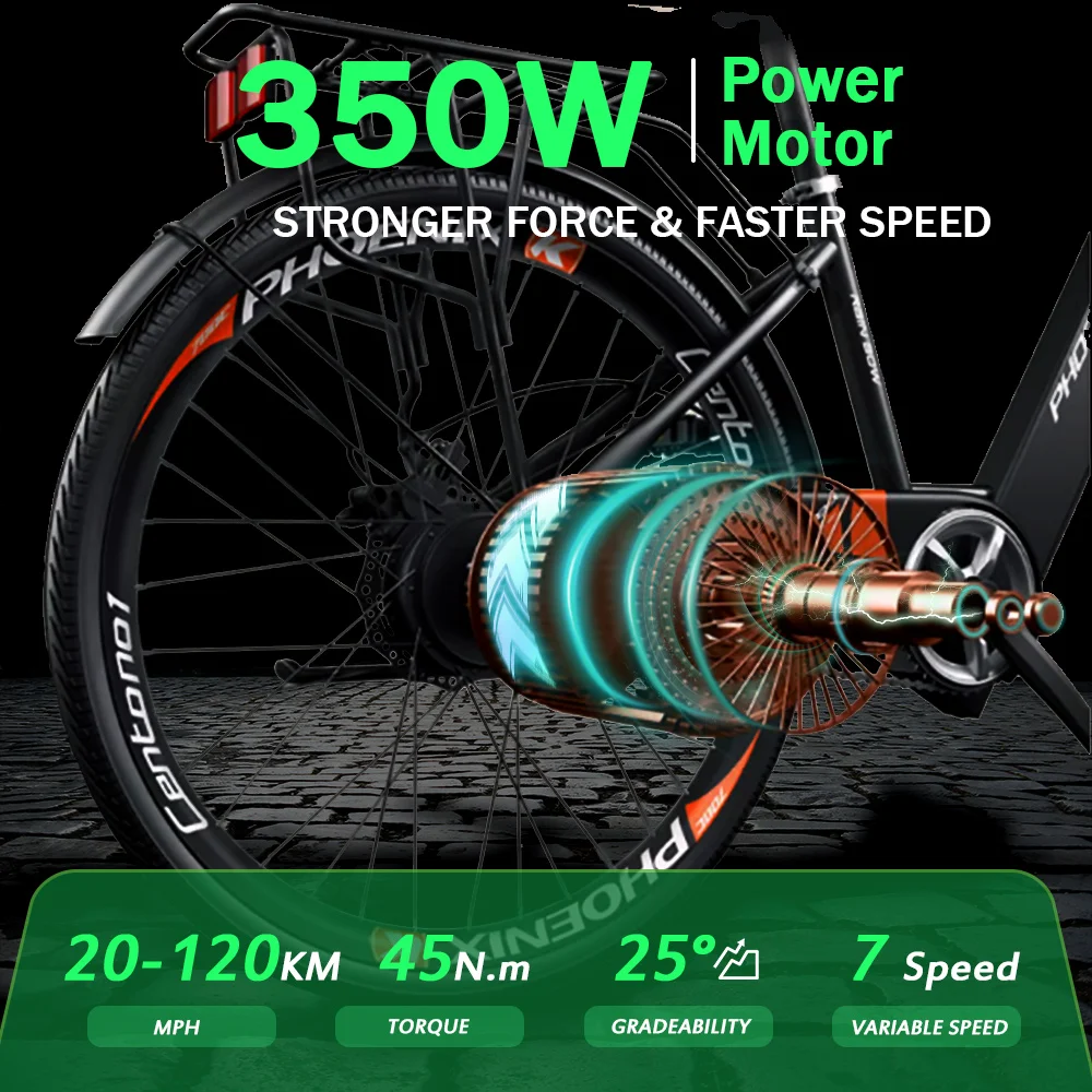 ZPW R1-R3 전기 자전거 합금 타이어, 전동 자전거, 스노우 로드 전기 자전거, 성인용 전기 자전거, 26 인치, 350W, 36V, 20AH