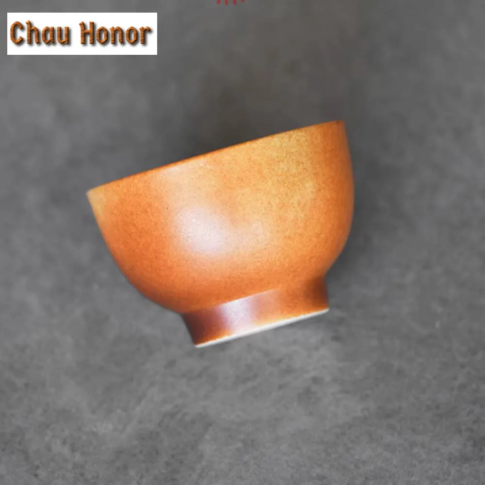 3pc/set Retro Soda Galze Ceramic Teacup Creative Dunhuang Apsaras Coarse Cup Small Master Cup Chaozhou Kung Fu Tea Set 65ml