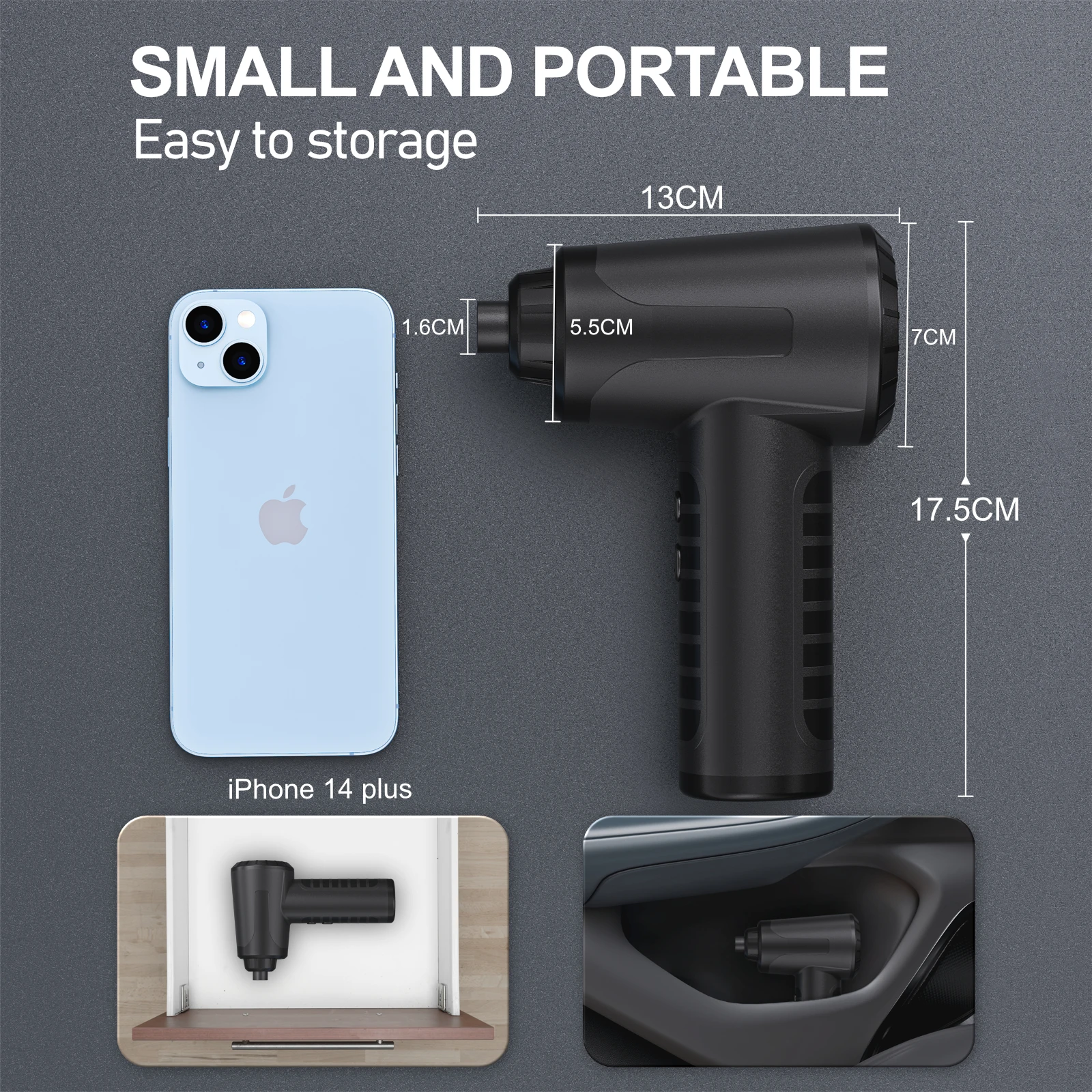 منفاخ هواء محمول لتنظيف الحاسوب، بسرعة 53000 دورة...