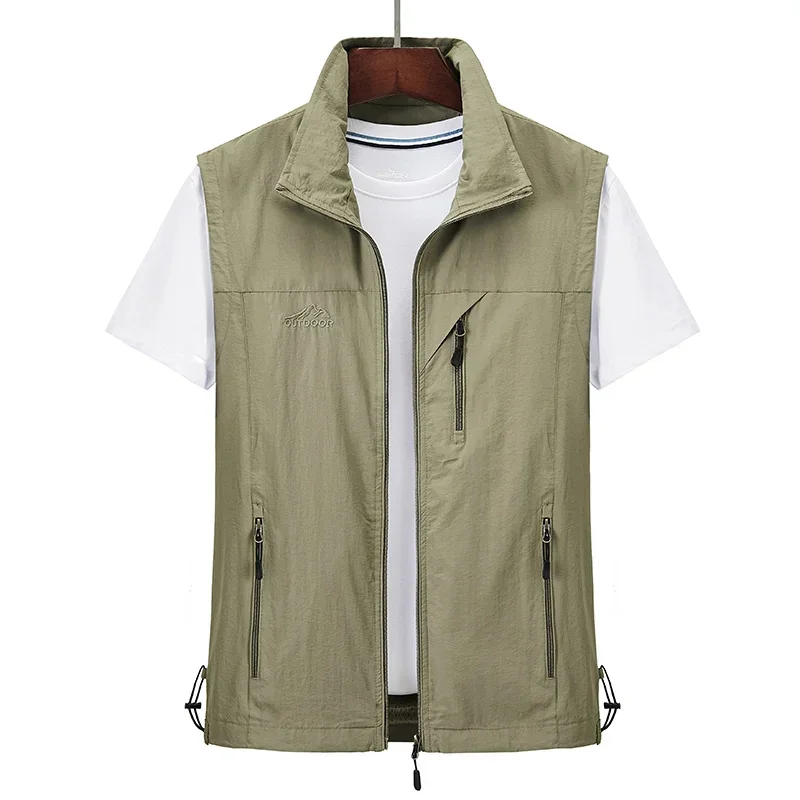 

Sleeveless Jacket Men's Outdoor Undershirt Casual Multi-pocket Hiking Travel Thin Section Photography Mountaineering Cloth
