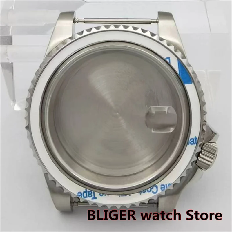 Silver Aseptic Watch Case with Sapphire Glass, 40mm