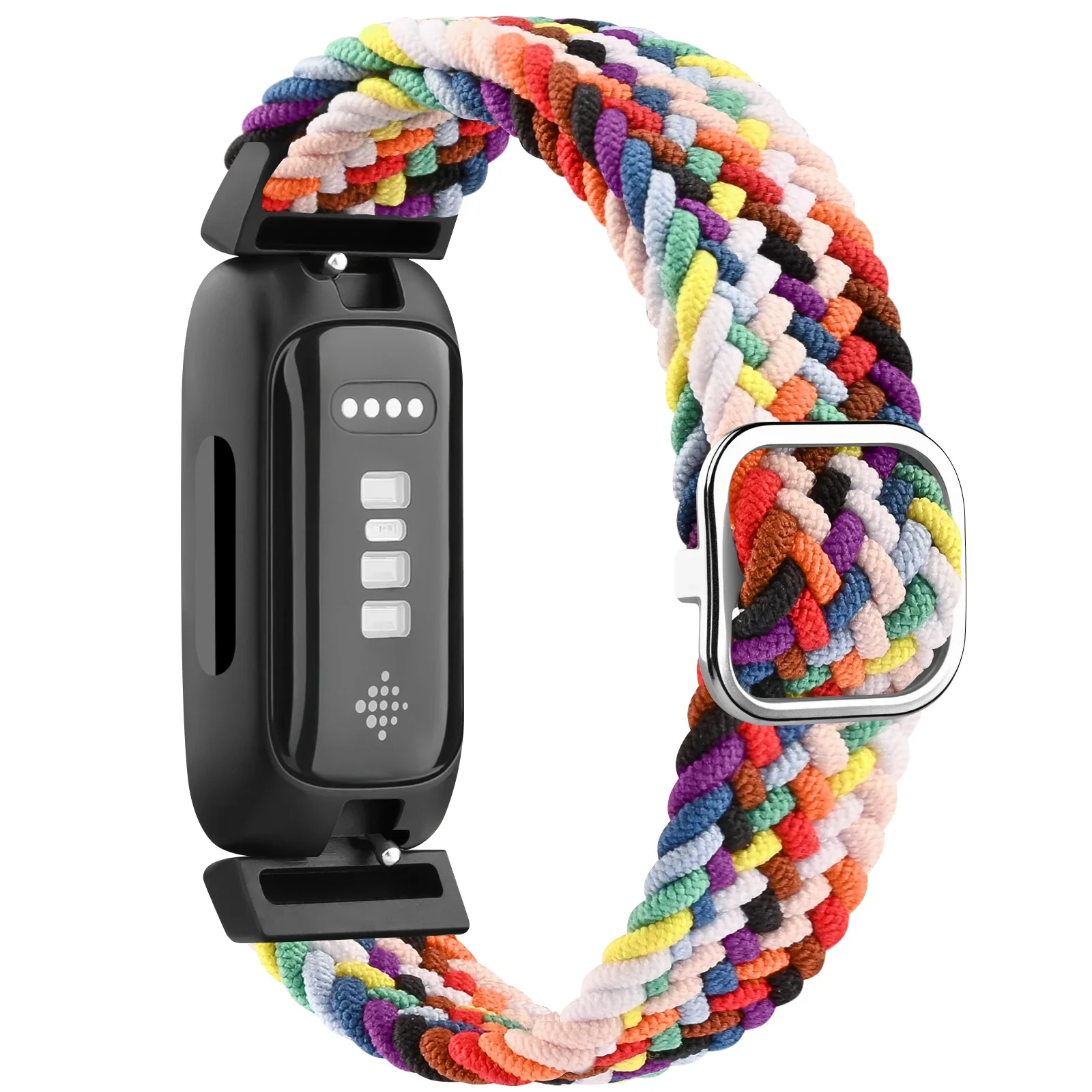 Braided Elastic Nylon Strap for Fitness Tracker - Adjustable Bracelet Wristband (Pack of 2 or 3)