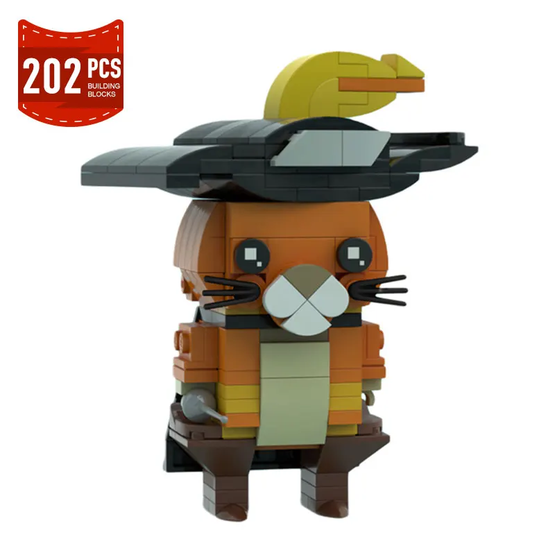 Конструктор Moc из аниме животные милая мультяшная фигурка Кот-шрекс кирпич