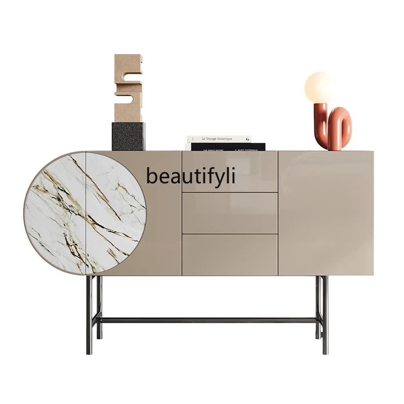 

Italian Minimalist Living Room Bedroom Hallway Storage Chest of Drawers Modern Minimalist Sideboard Cabinet