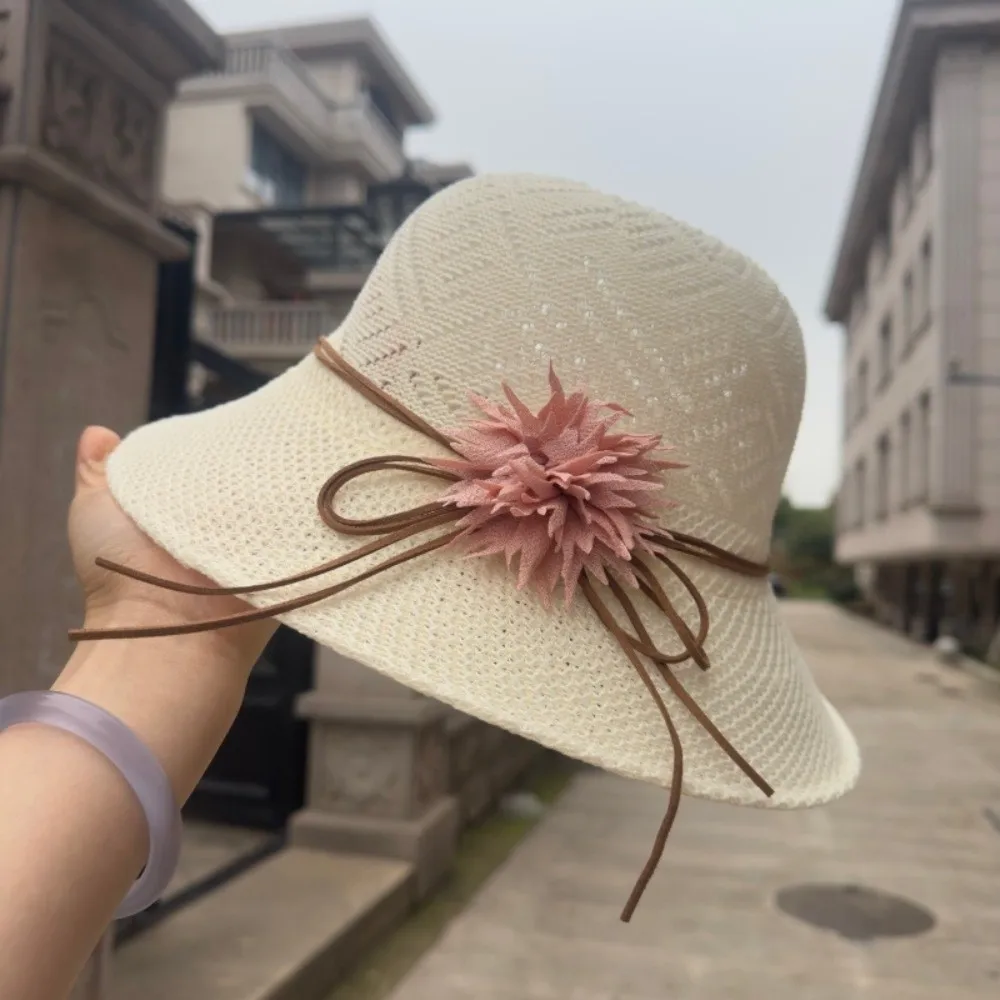 새로운 자외선 차단 썬캡 큰 꽃 캐주얼 밀짚모자 야외용 썬캡