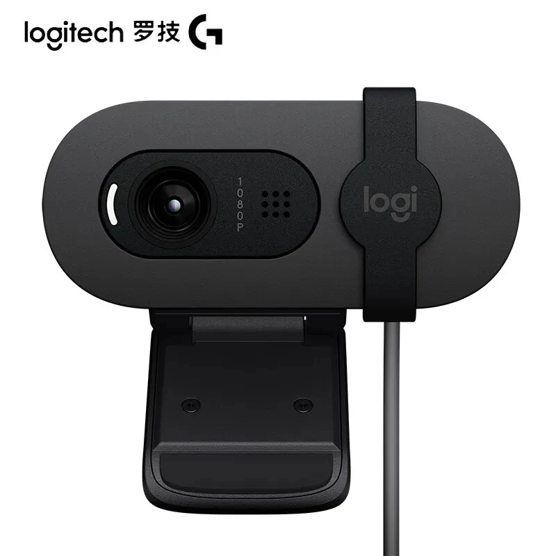 PC Webcam Logitech Brio 90 HD 1080p Automatic Light Balancing Privacy Shutter Microphone