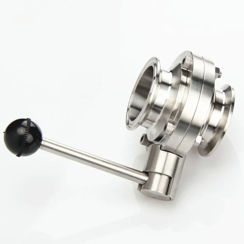 

2" 51mm SS304 Stainless Steel Sanitary 2" Tri Clamp Butterfly Valve Homebrew Food Grade
