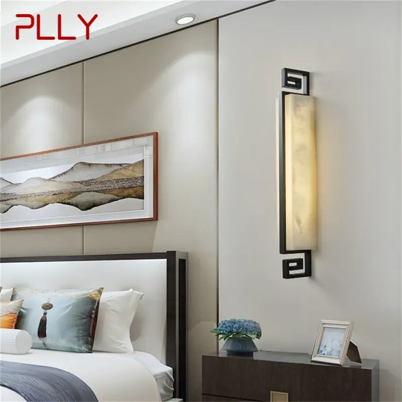 

PLLY Copper Indoor Sconce Lights Modern Luxury Dolomite LED Wall Lamp Design Balcony For Home Corridor