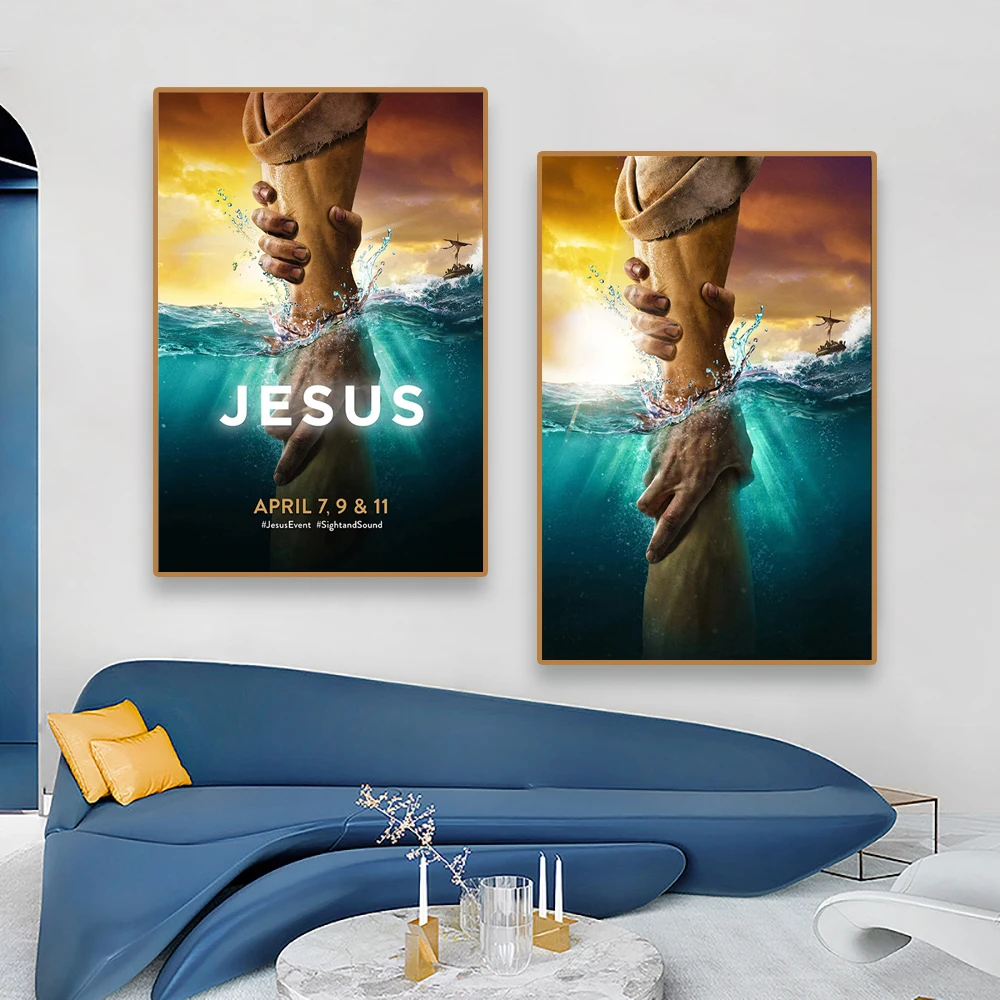 

Retro Hand of God Jesus Poster Printmaking Canvas Paintings Living Room Home Wall Art Picture Gallery Decorative Painting Prints