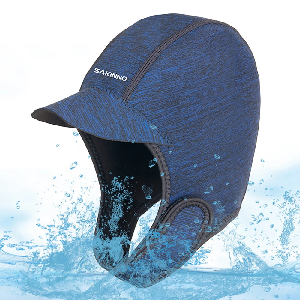 2MM Neoprene Swimming Caps Kitesurf Windsurf Hats Hunting Snorkeling Scuba Pool Diving Swimming Cap Cold-Proof Wetsuits Head 3