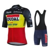 Soudal Quick Step Cycling Jersey Set Summer Belgium Bicycle Breathable Men MTB Bike Clothing Maillot Ropa Ciclismo Uniform Suit 1