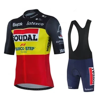 Soudal Quick Step Cycling Jersey Set Summer Belgium Bicycle Breathable Men MTB Bike Clothing Maillot Ropa Ciclismo Uniform Suit 1