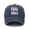 PAPA ABUELO Spanish Printed Cotton Baseball Cap Fashion Vintage Washed Distressed Dad Hat Outdoor Adjustable Sports Caps Hats 3