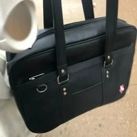2024 New Women Japanese JK Uniform PU Bag Student Commuter School Bag Large Capacity One Shoulder Straddle Bags Handbag ToteBag 2