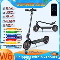 Trottinette électrique iScooter W6 10 pouces 500W pour adultes, 36V 10.5Ah, vitesse 35 km/h, application compatible, autonomie 30 km, trottinettes électriques urbaines 1