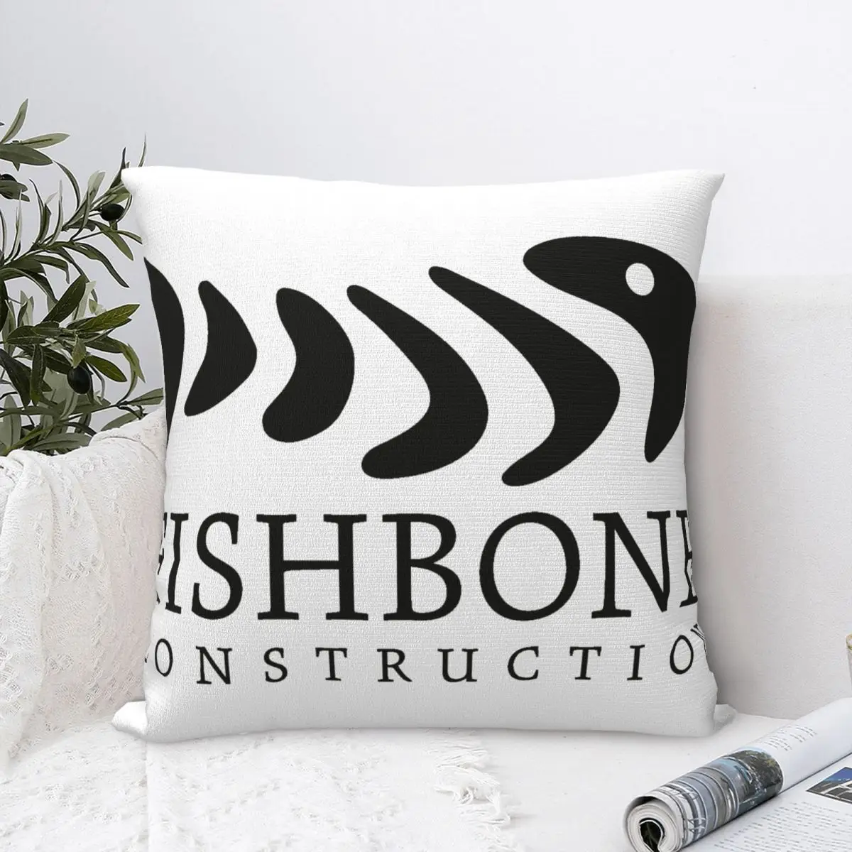 

Fishbone Trucker Square Pillow Case for Sofa Throw Pillow