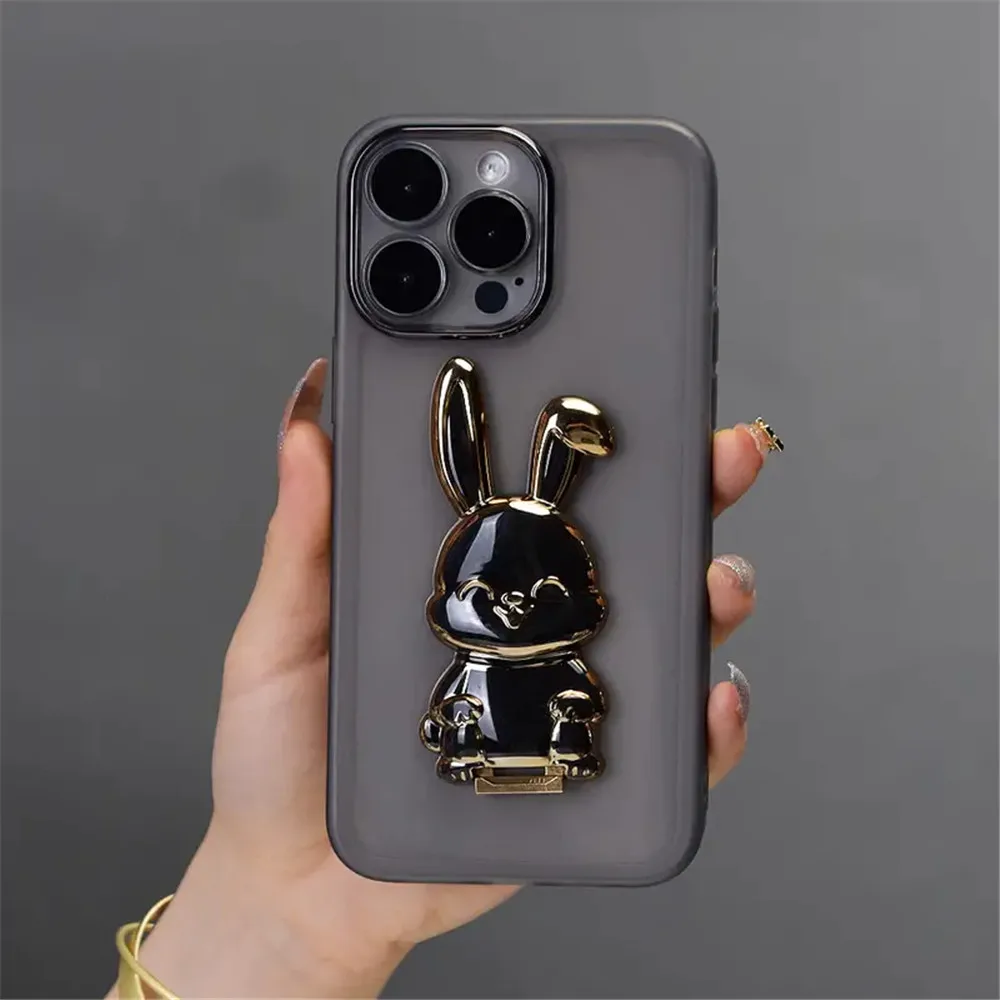 Adorable Rabbit Phone Holder Case - Clear Soft Cover