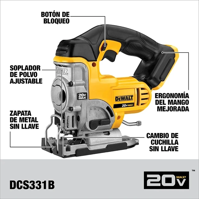 DEWALT DCS331 Cordless Jig Saw 18V 3000SPM 45° 26mm Rechargeable