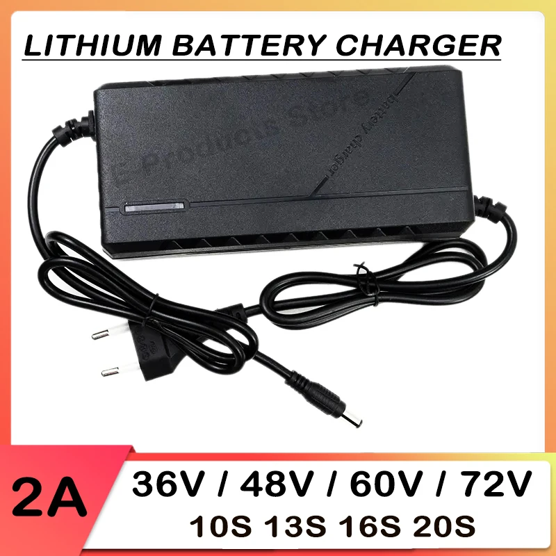 Universal Multi-Voltage Intelligent Fast Charger for Lithium Battery Packs - EU Plug