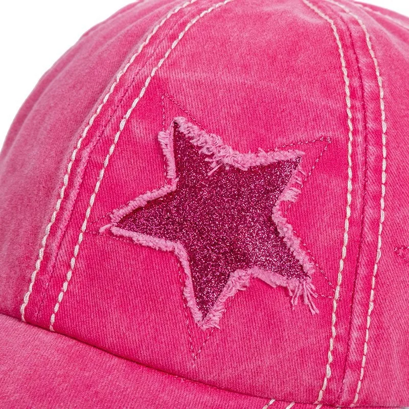 Baseball Cap Retro baseball cap Female spring and summer Korean version of the big head circumference face duckling cap