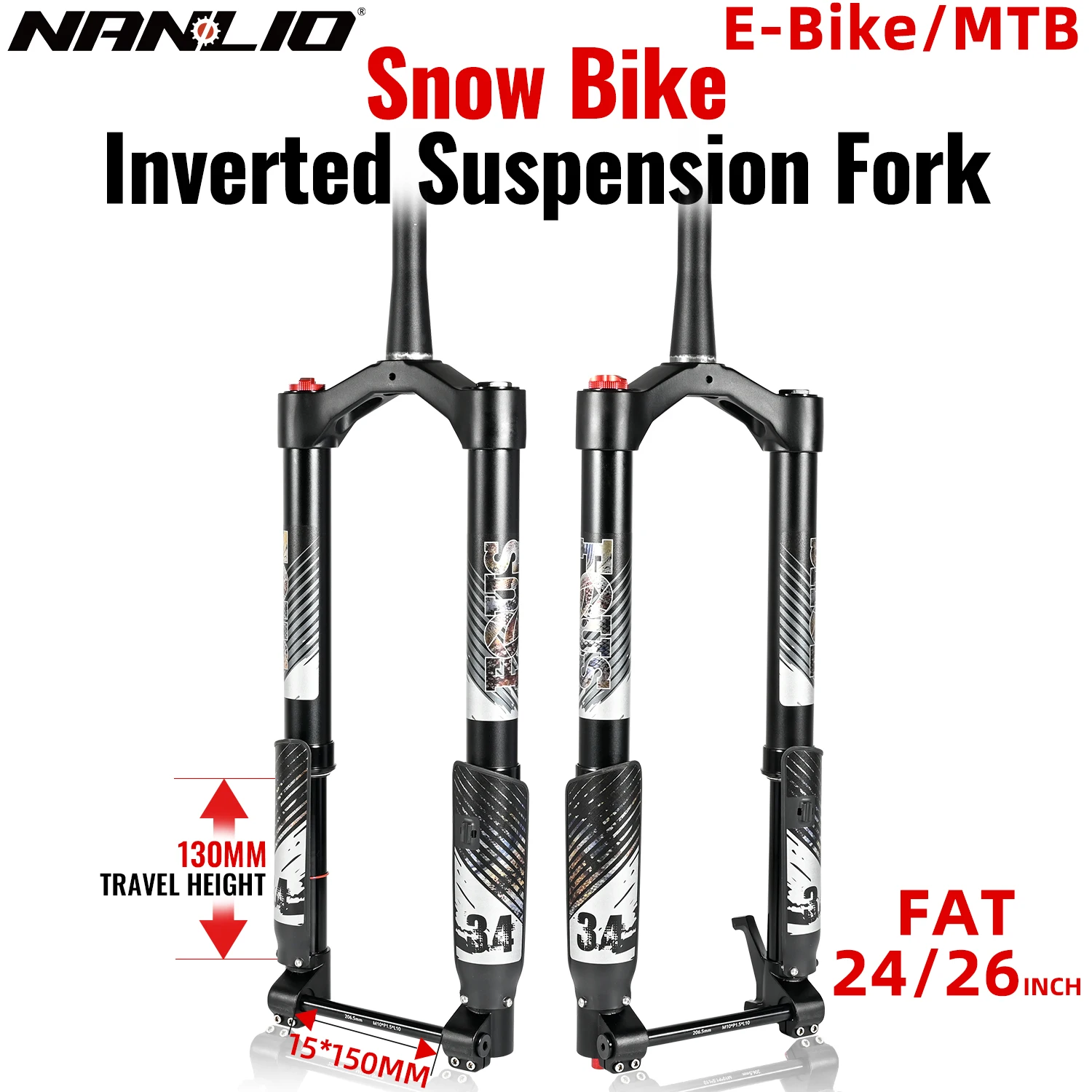 Rijixu Air Forks NanLio Double Shoulder MTB Air Forks 26