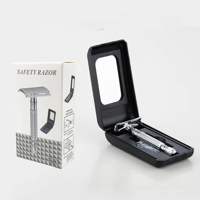 Classic Manual Shaver Double Edge Safety Razor for Men's Shaving and Women's Hair Removal Tool With Shaving Blades And Case 2