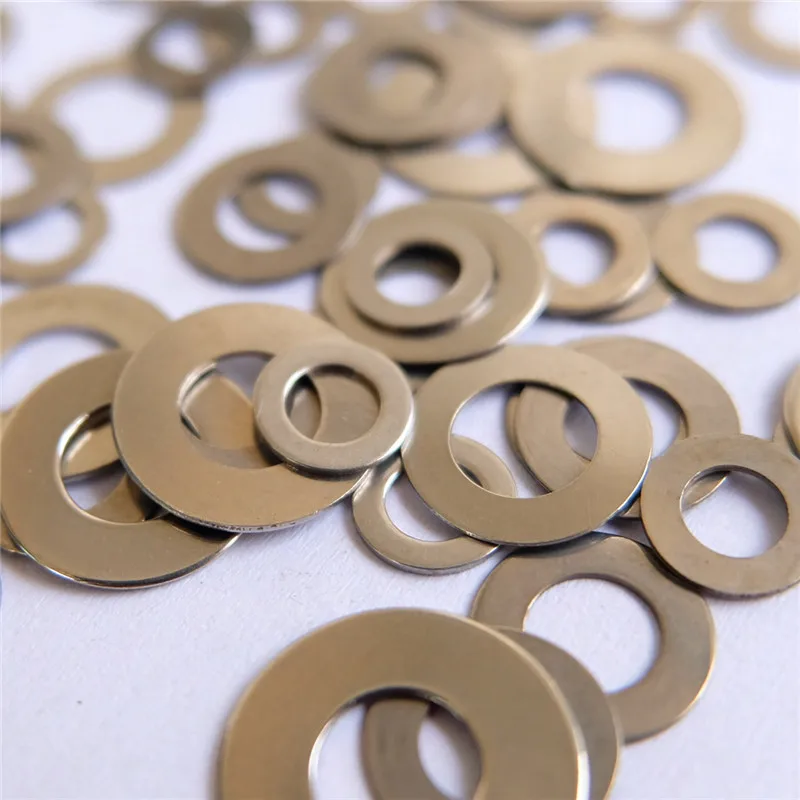 Outdoor Knife Main Shaft 420C Plus Hard Stainless Steel Flat Gasket Folding Knife Gasket Accessories 50pcs/lot, folding knife accessories