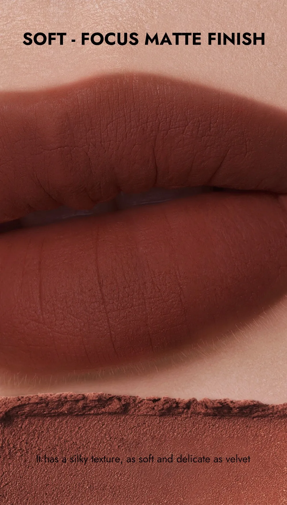 Description Picture 5 of itemSilky Soft Velvet Matte Lip Cream 6 Colors Long-lasting Non-drying Lip Mud Smooth Non-stick Cup Matte Red Purple Tint Lip Makeup