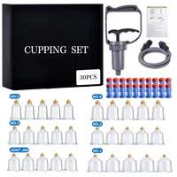 30Pcs Massage Vacuum Cupping Therapy Set Body Massager Suction Cups Set Plastic Vacuum Cupping Pump Relax Suction Pump Massager 1