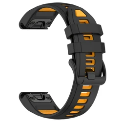 Silicone QuickFit Strap for Garmin fēnix Series - Premium Watchband Replacement (BKOR)