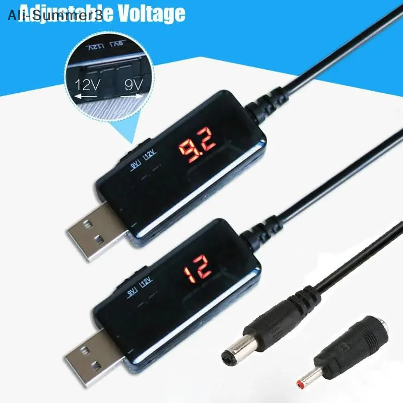 USB 부스트 컨버터 DC 5V  9V 12V USB 스텝업 컨버터 케이블 + 전원 공급 장치/충전기/전원 컨버터용 3.5x1.35mm 커넥터