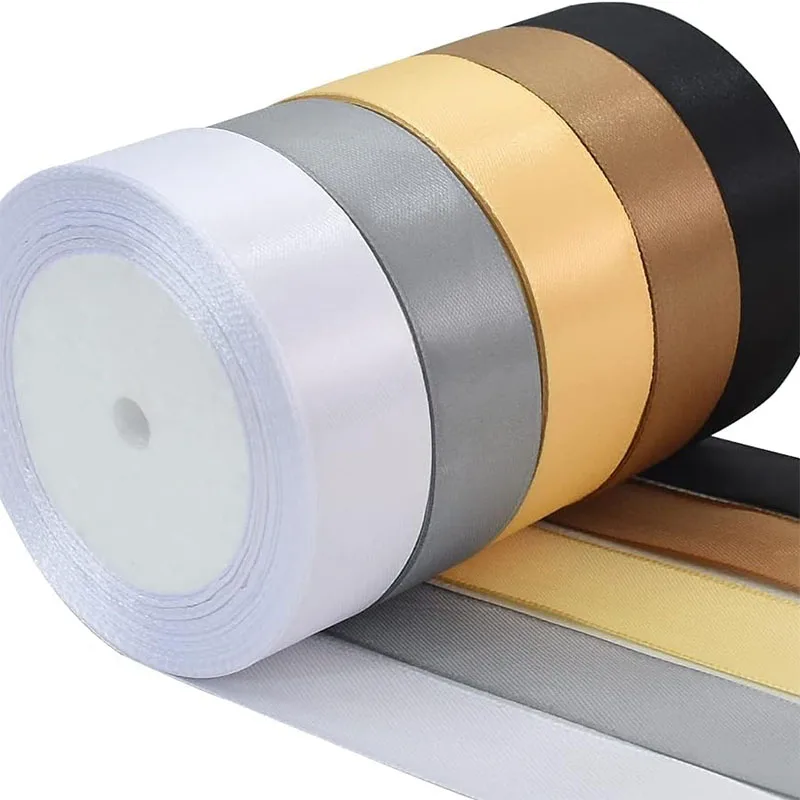 Vibrant Satin Ribbon Collection - 25 Yards, 30 Colors, Double-Faced, 6-25mm Wide for Crafts, Bows, and Gift Wrapping