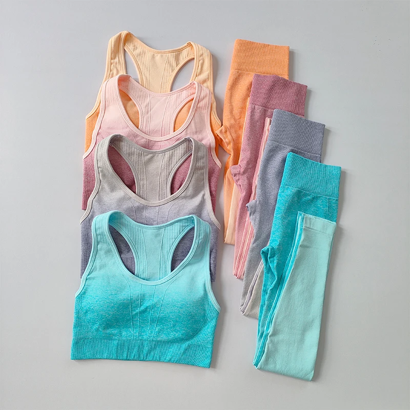 

Женский тренировочный костюм Tie Dye для йоги, комплект для фитнеса и йоги, спортивный бюстгальтер + леггинсы с высокой талией, одежда для спортзала, бесшовные спортивные костюмы