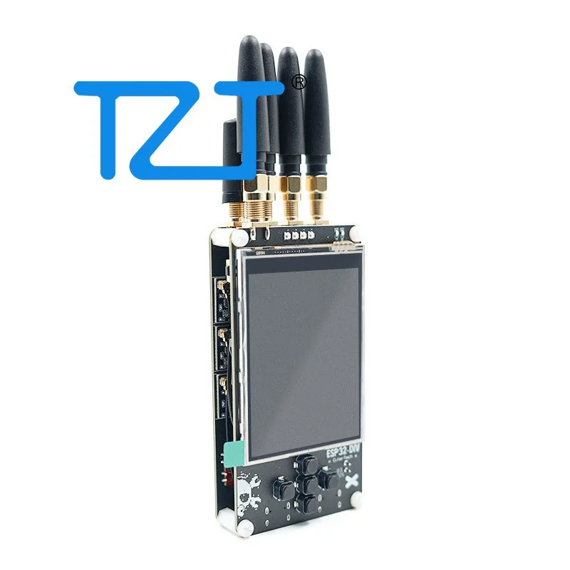 TZT ESP32-DIV V2.0 WiFi+블루투스 NRF24 RF 칩 ESP32 개발 보드 휴대용 무선 분석 및 테스트 도구(긴 안테나)