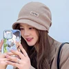 Korean Women Slouchy Hat Winter Autumn Warm Thicken Beanie Cap Solid Color Female Baggy Hats Soft Cotton Lady Loose Caps 1