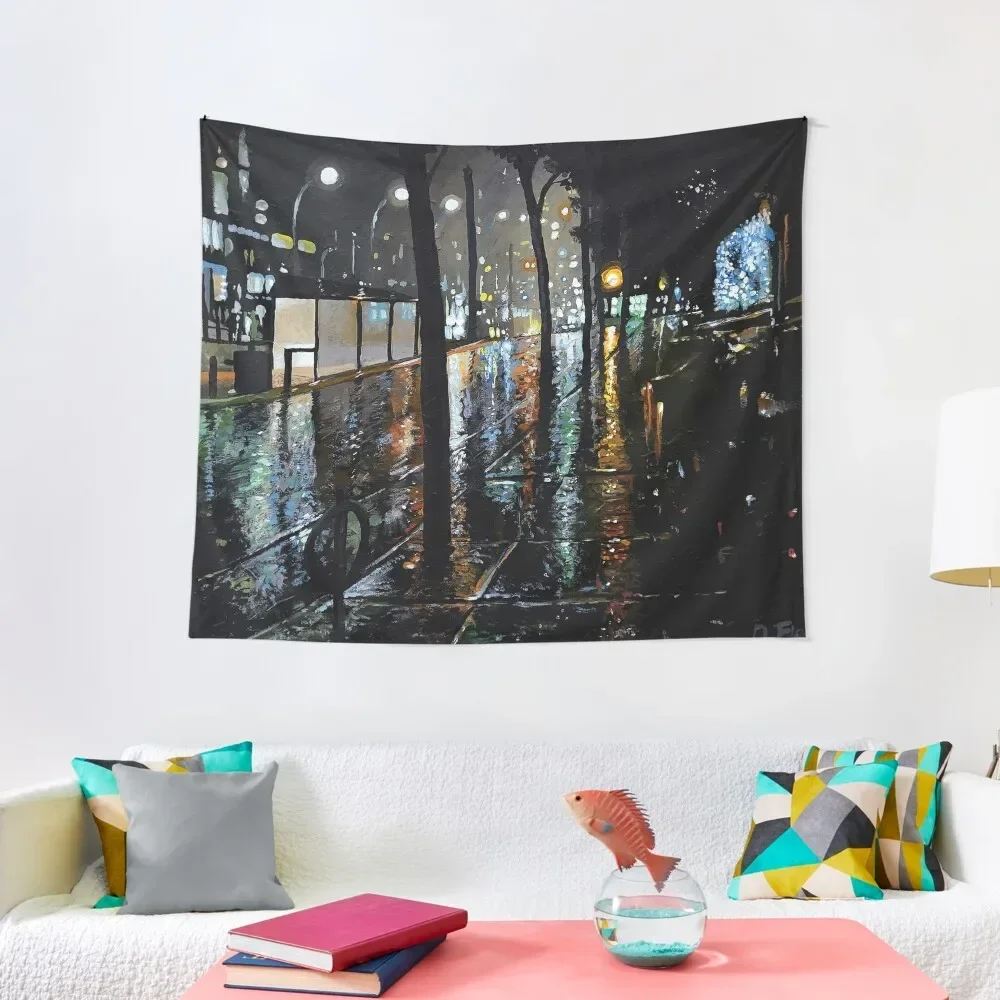 

Night City Rain - 1 Tapestry Carpet Wall Wall Decorations Tapestry