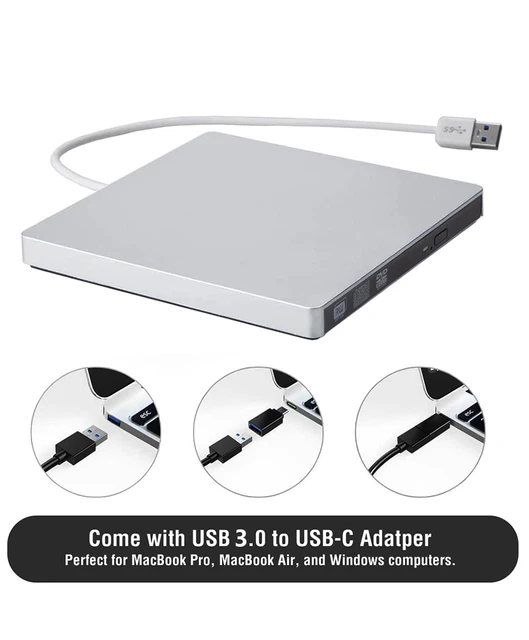 Graveur / Lecteur CD DVD Externe USB 3.0 Portable Mince MAC /PC