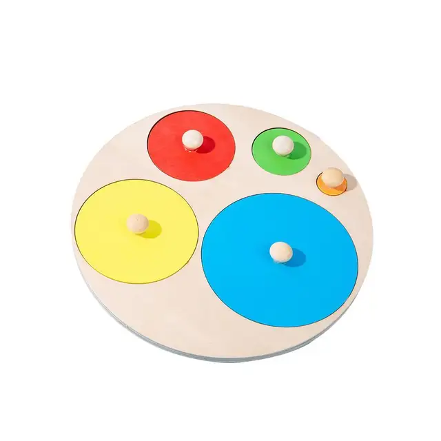 Geometric Shape Sorting Math Puzzle Colorful Preschool Learning Educational Game Baby Toy Wooden Toy Grasp Board 2