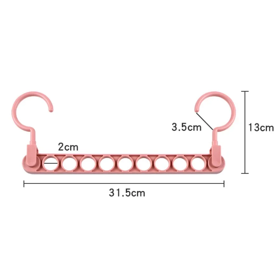 9 hole magic clothes hanger multi-function folding hanger rotating clothes hanger wardrobe drying clothes Hanger Home Organizer 6