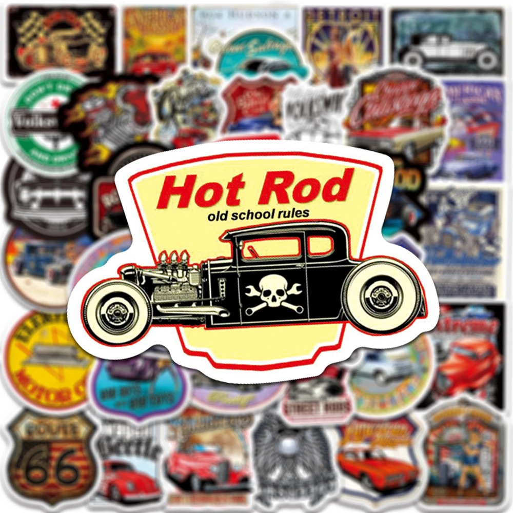 Hot Rod Stickers Decals Vintage Hot Rod Sticker Vintage Car