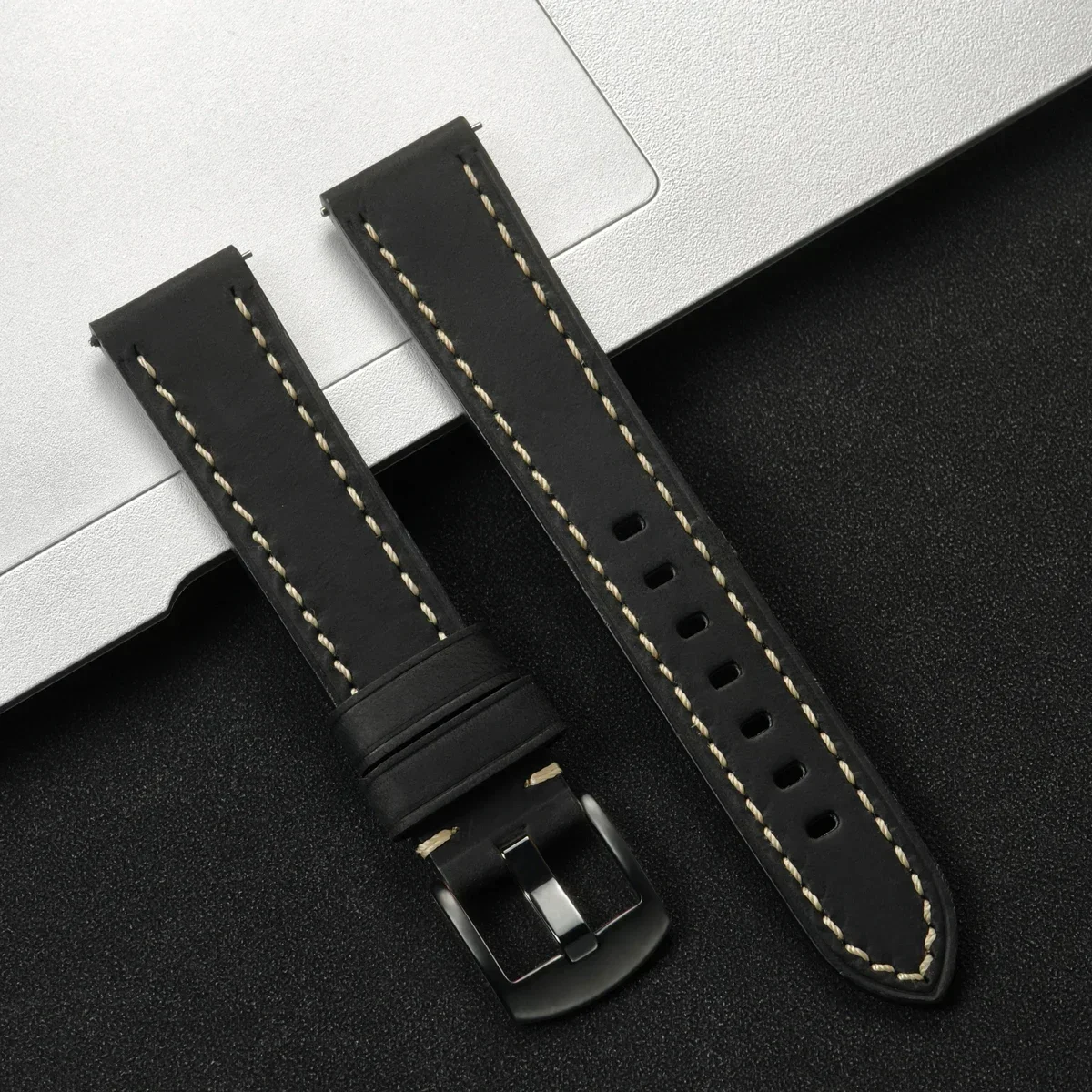 Premium Leather Wristband - Soft Adjustable Strap