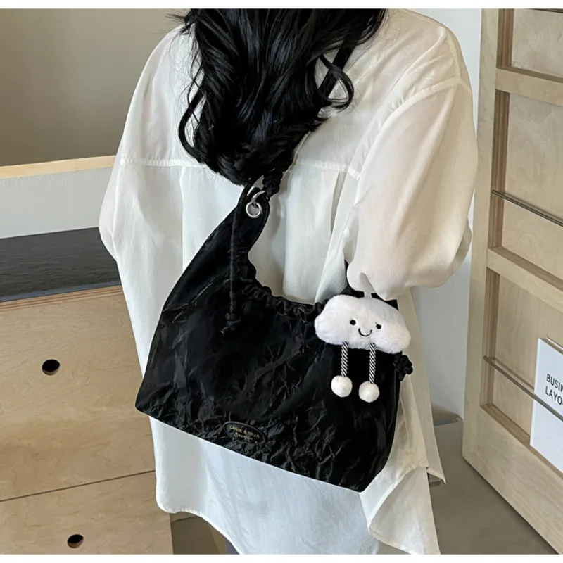 Women's Tote Bag 2024 New Versatile Crossbody Shoulder Bag Fashion Small Solid Color Handbag