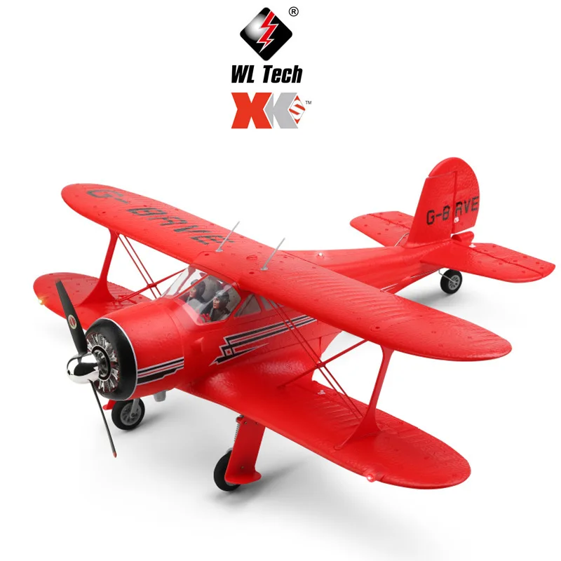 WLtoys XKS A300 Rc Plane Beech D17S Model 3D/6G Led 2.4Ghz GPS Biplane Aircraft Large Fighter Toys For Boys Gift Brushless Motor 2