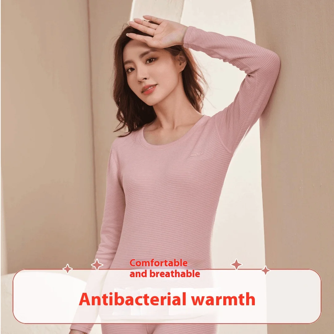 Autumn and Winter New Women's Cashmere Silk Thermal Underwear Set of Qiu Yi Qiu Pants Teenage Thermal Clothing Bottoming Underwe
