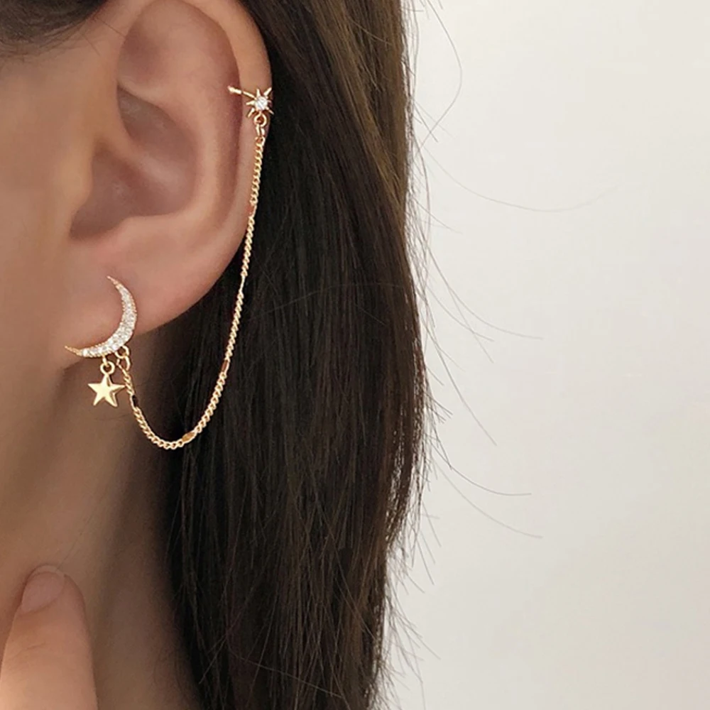 Celestiall Star.and.moon Earring
