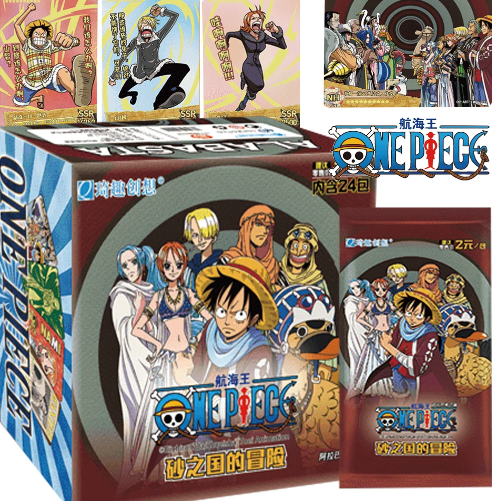

ONE PIECE Game Collection Cards Booster Box Alabastian Chapter Character Series Gold Stamping Card Kid Christmas Birthday Gift