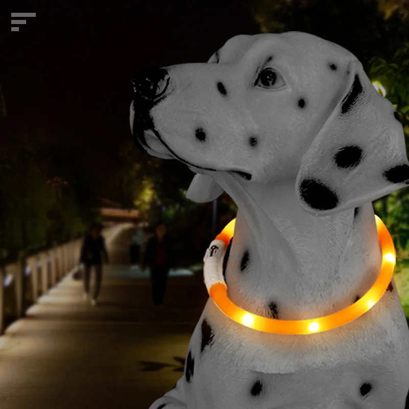 Led Pet Dog Collar Detachable Glowing Necklace Light Flashing Usb Loss Prevention Anti-lost Dogs Night Safety Luminous Products