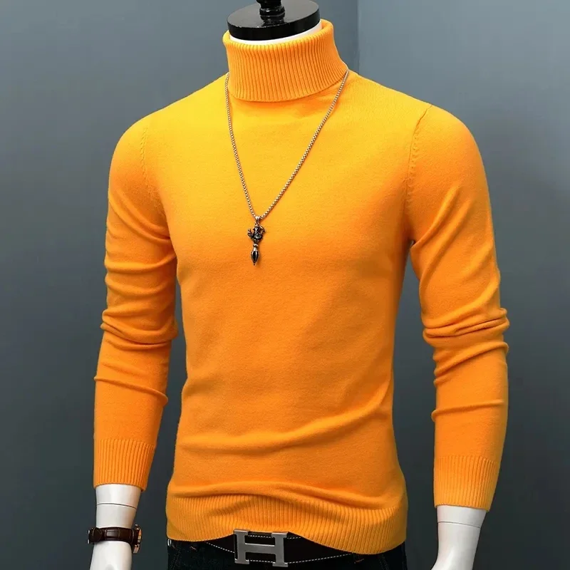 Winter Thick Warm Sweater Men Turtleneck Sweaters Slim Fit  Pullover Men Classic Brand  Casual Male Sweater L05 6