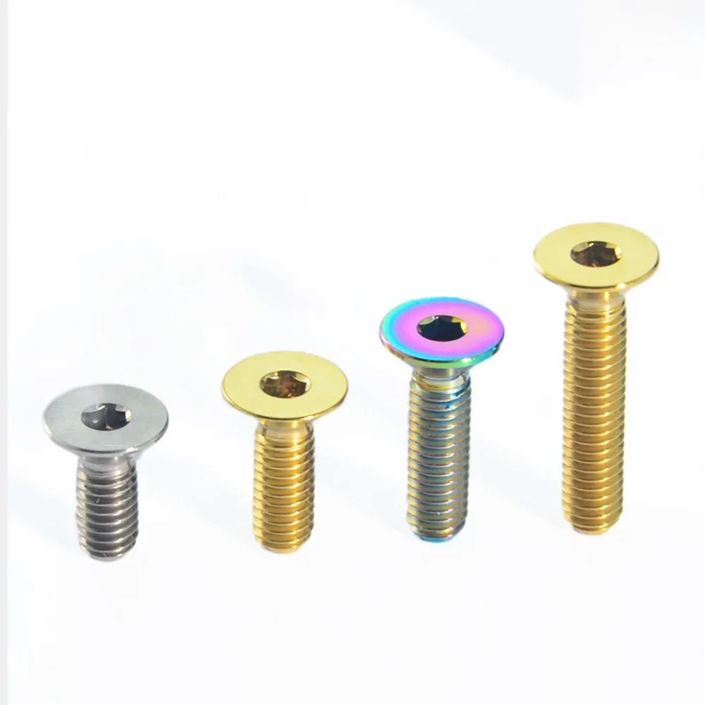 1 Pz Titan Legierung Senkkopf Hex Buchse Schraube M6 Fahrrad Lenker Schrauben
